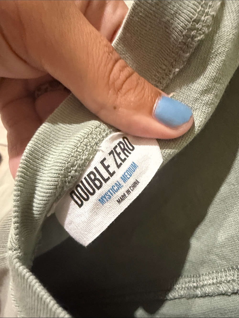 Double Zero Sage Short-Sleeve Romper with Front Pockets - Picture 9 of 9